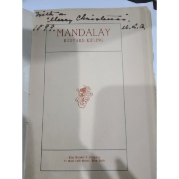 Mandalay By Rudyard Kipling 1899 First Edition Poem - Picture 6 of 12